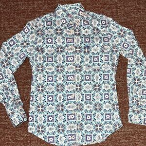 Platini Men's Patterned Long Sleeve Shirt western button down cowboy rodeo small